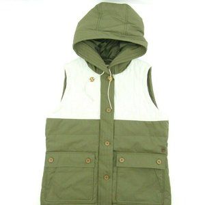 Burton Geneva Vest Hooded Womens XL Puffer Green B
